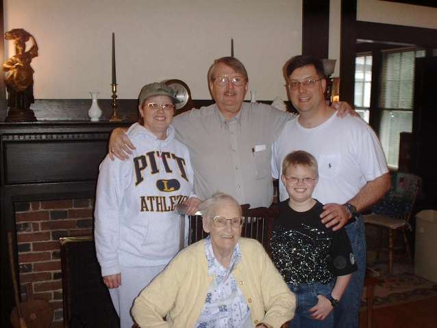 [Florence Kraft, Son, Grand Daughter, Great Grandson and Grand Son-in-law   ]